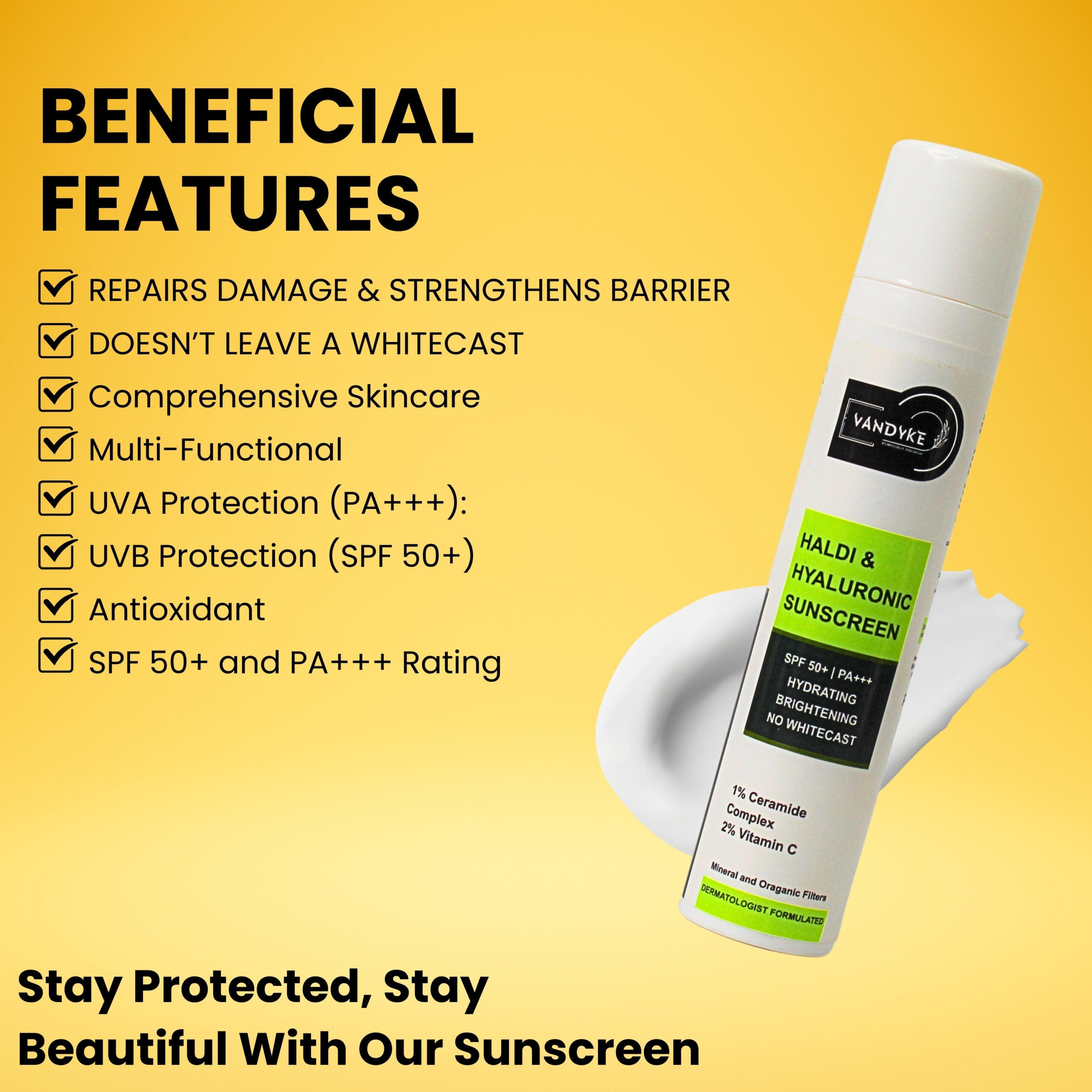 vandyke haldi & hyaluronic sunscreen
