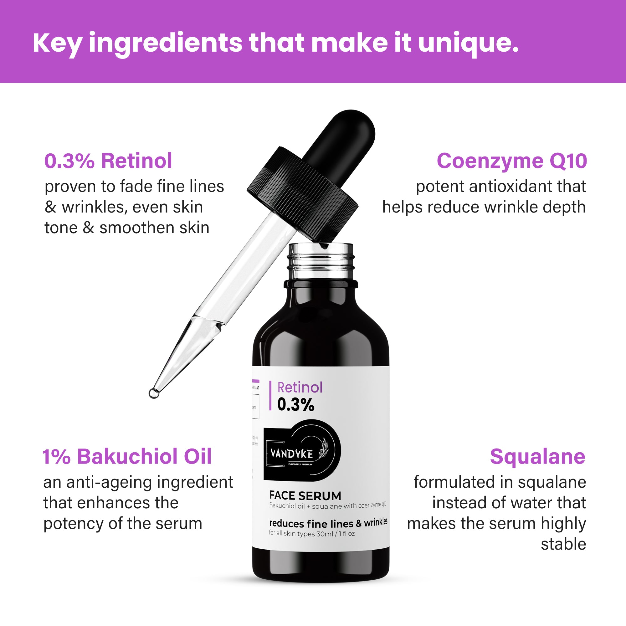 Retinol 0.3% Face Serum - Vandyke