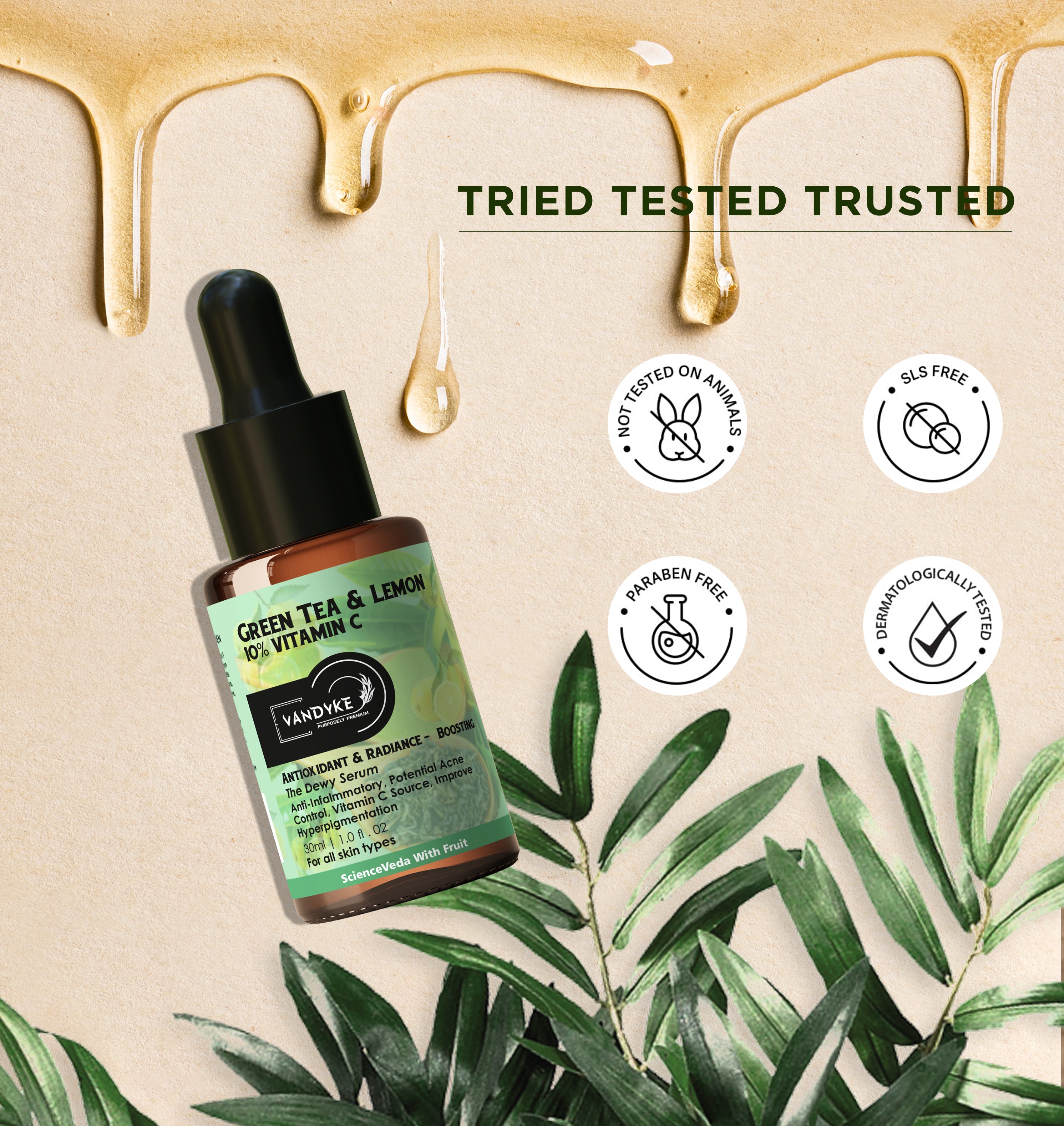 Vandyke Green Tea & Lemon With Vitamin C Face Serum (30ML)