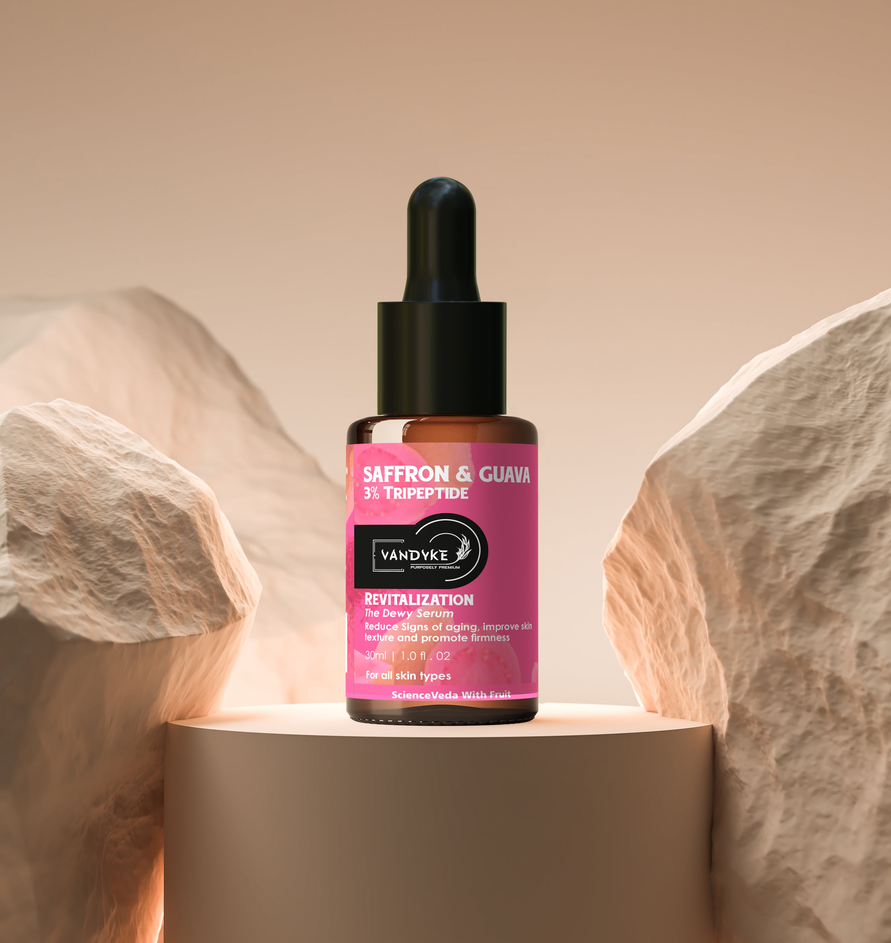 Vandyke Saffron & Guava With 3% Tripeptide Face Serum 30ML