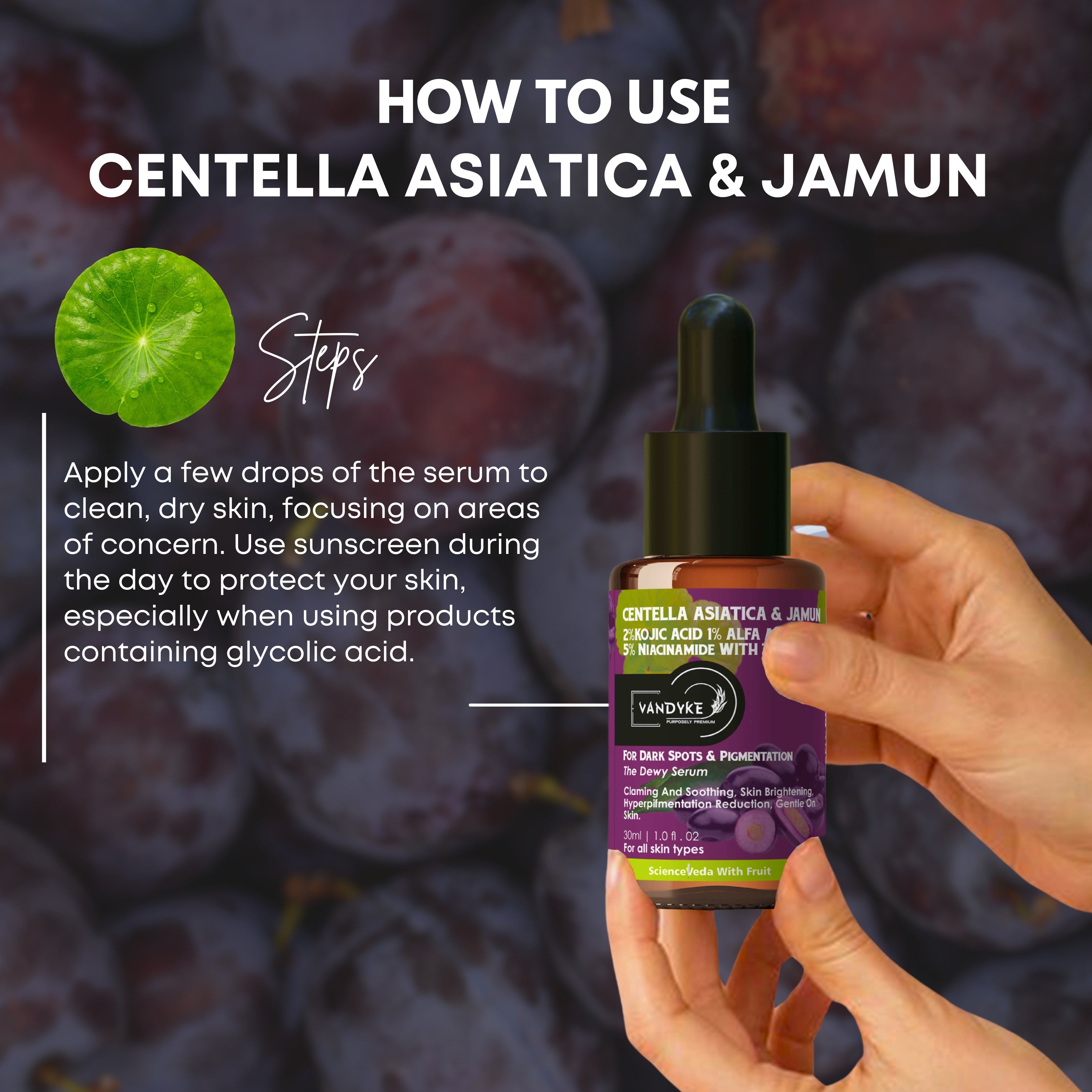 Vandyke Centella Asiatica & Jamun Face Serum (30ml)