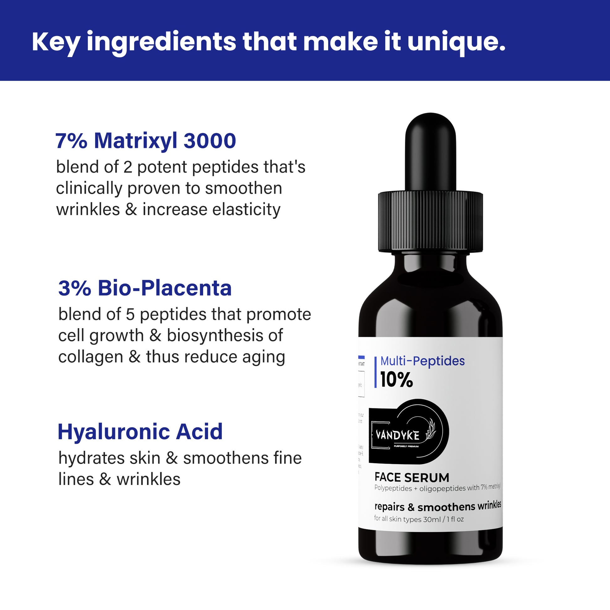 Multi-Peptides 10% Face Serum - Vandyke