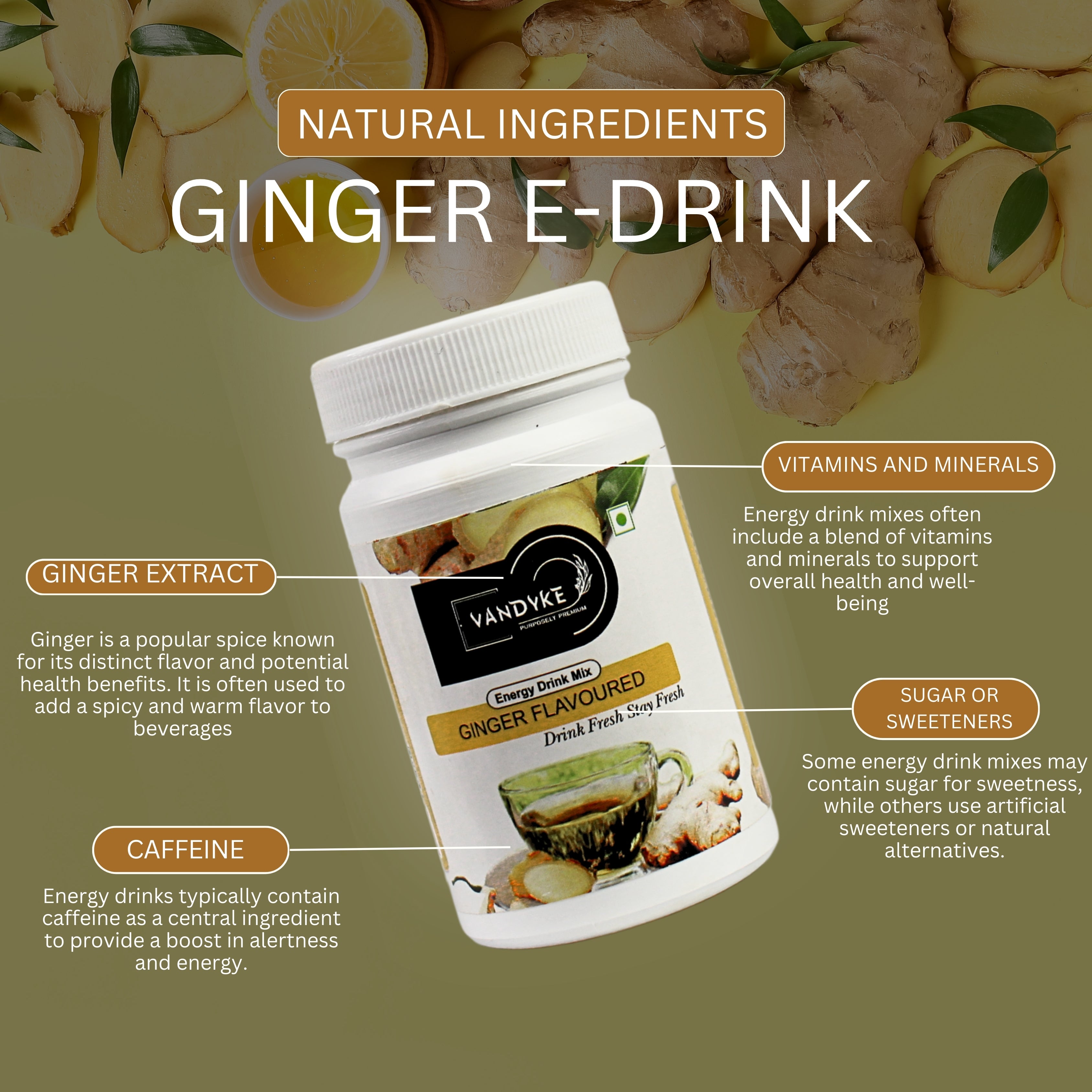 Vandyke Ginger Energy Drink 50g