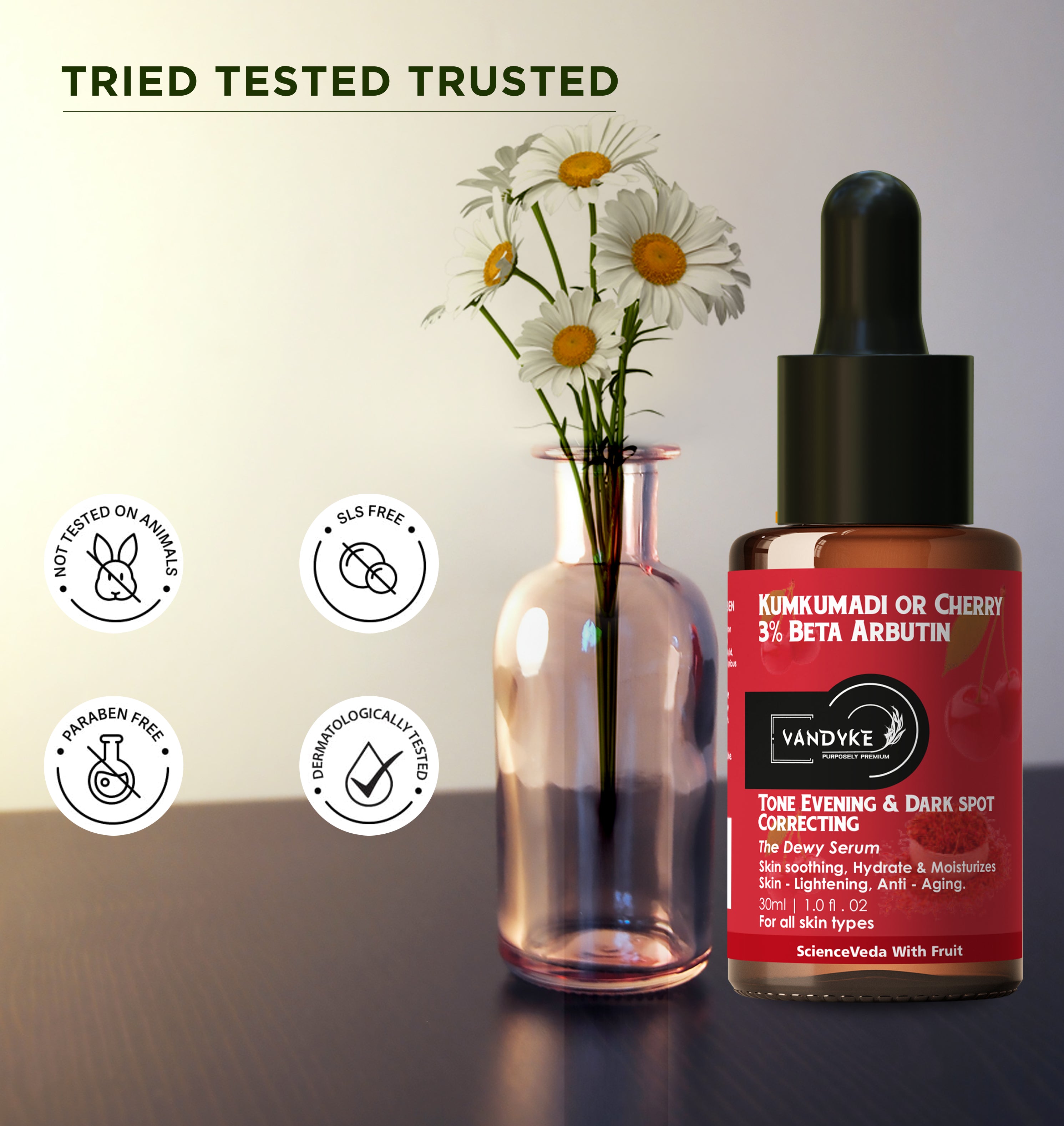 Vandyke Saffron & Guava With 3% Tripeptide Face Serum 30ML