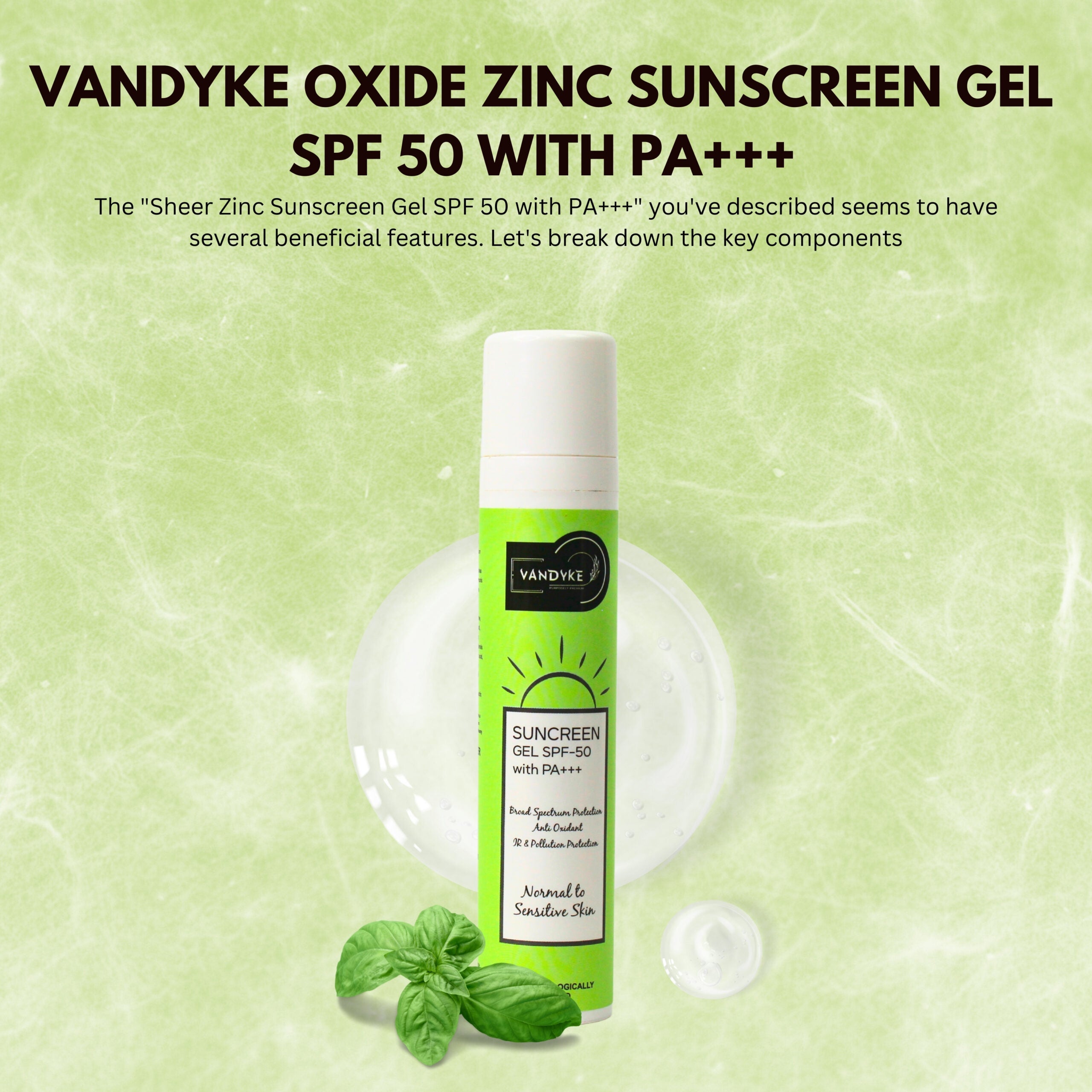 Sunscreen Gel SPF 50 - Vandyke