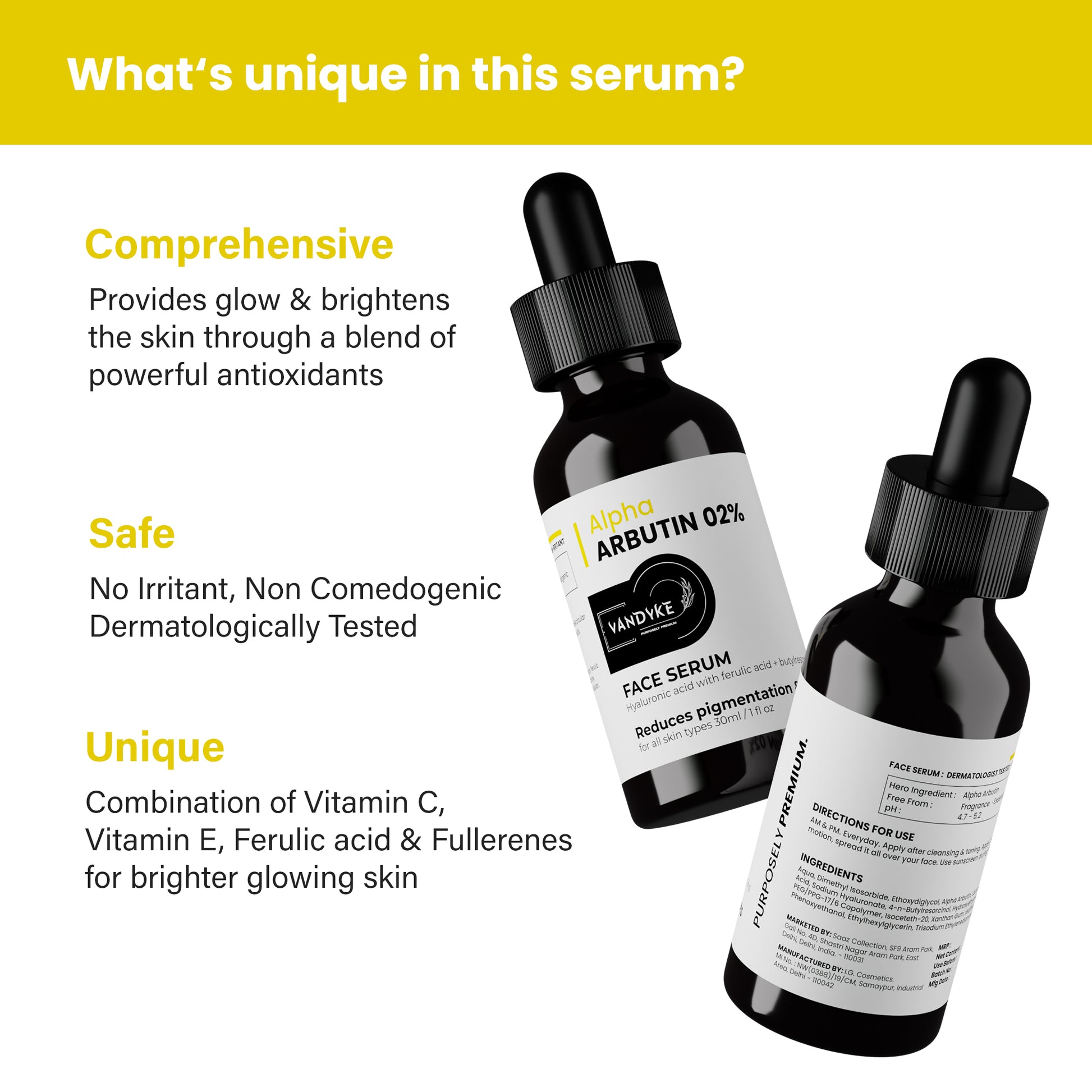 Alpha Arbutin 02% face serum - Vandyke