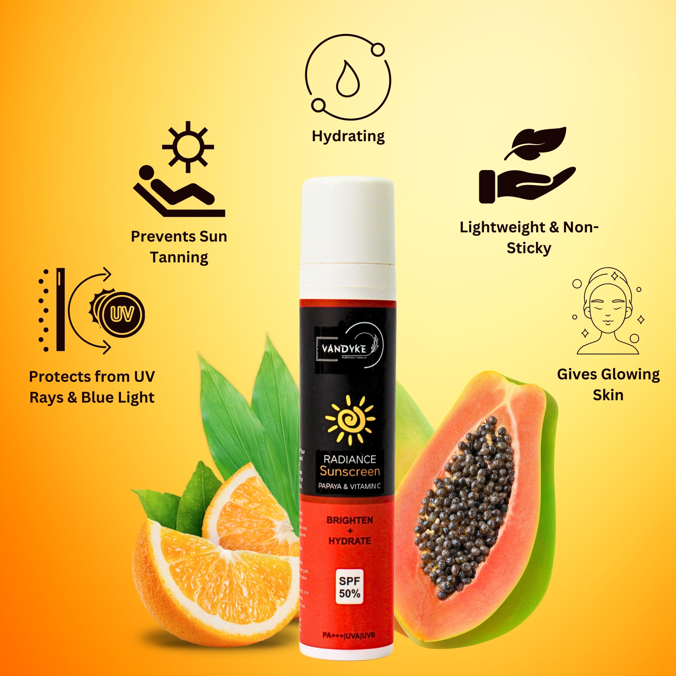 Radience Sunscreen Papaya & Vitamin c - Vandyke