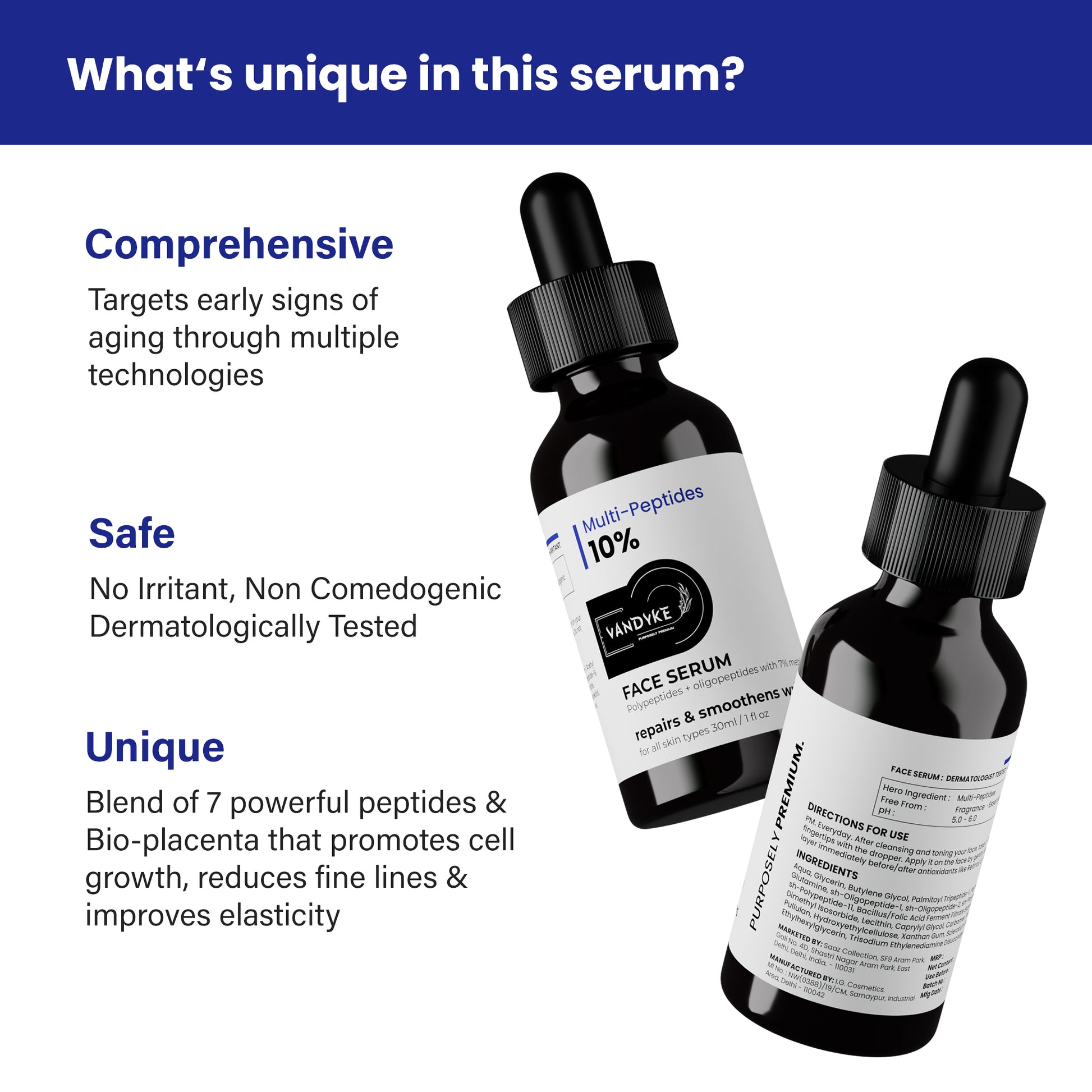 Multi-Peptides 10% Face Serum - Vandyke