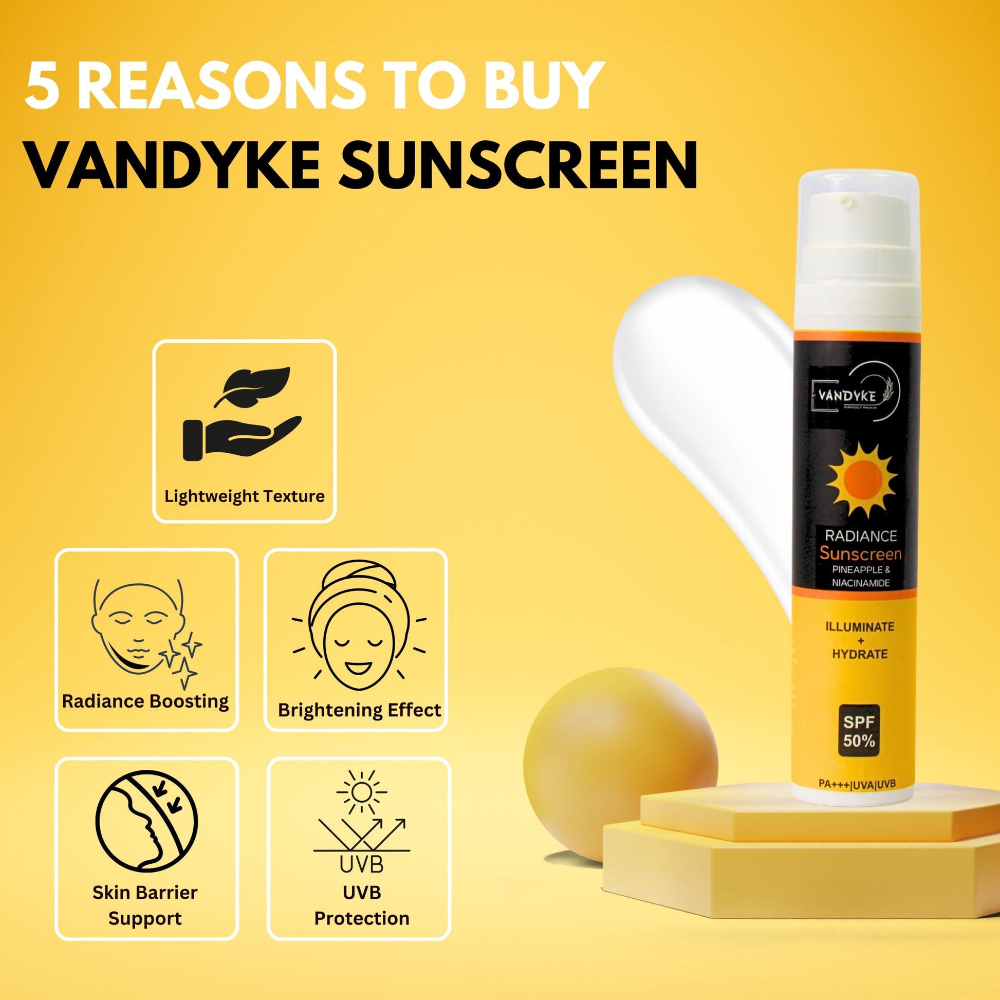 pineapple niacinamide sunscreen - Vandyke