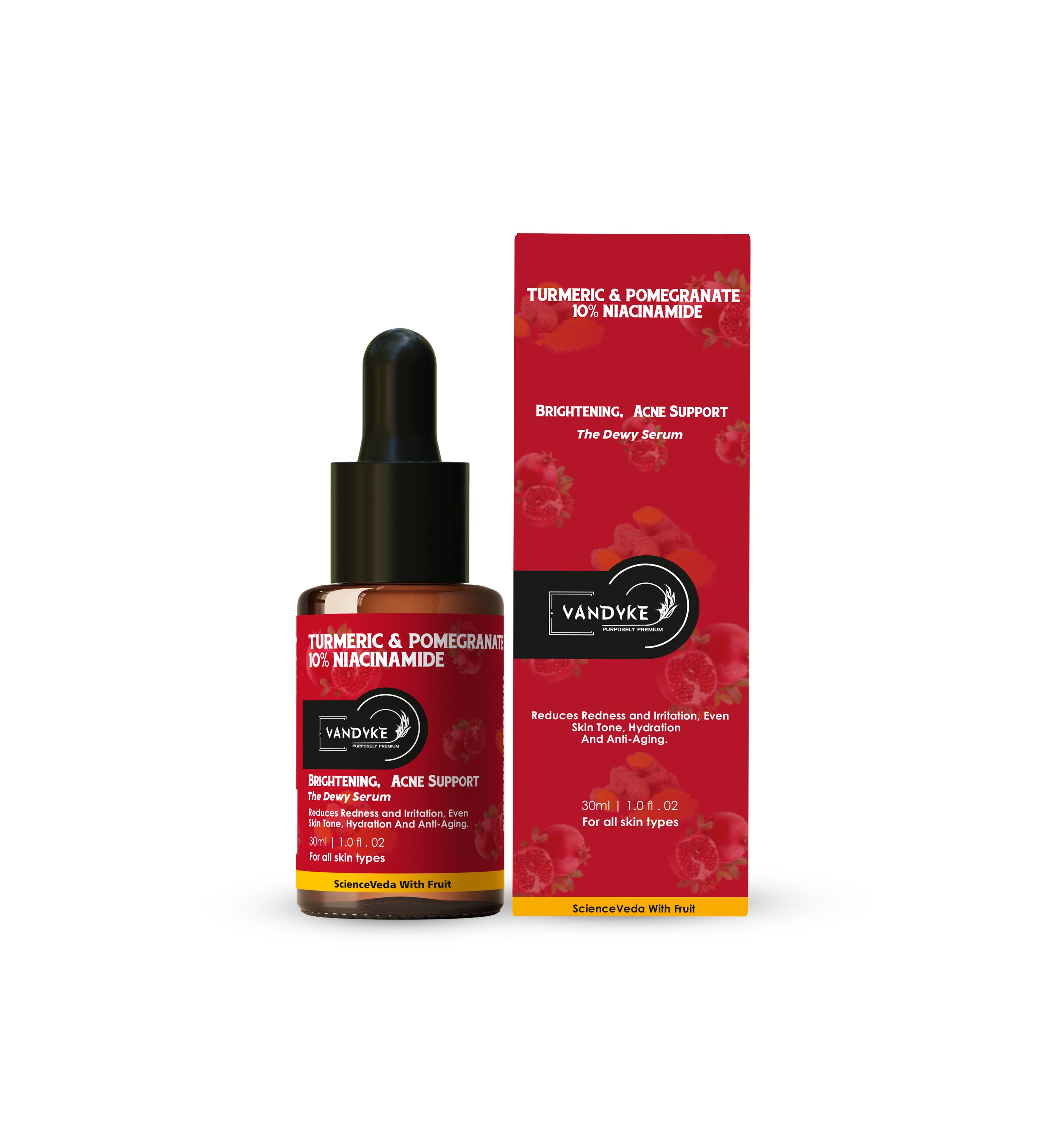 Vandyke Turmeric & Pomegranate with 10% Niacinamide Face Serum 30ml