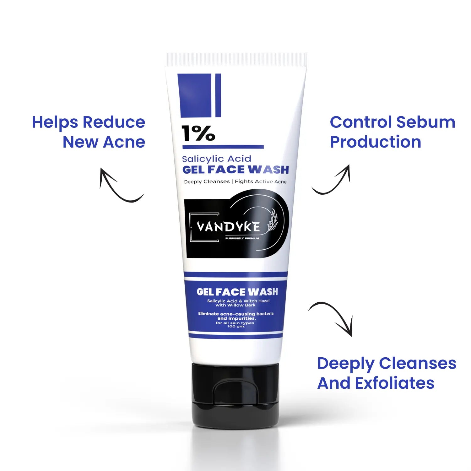 1% Salicylic Acid Gel Face Wash - Vandyke