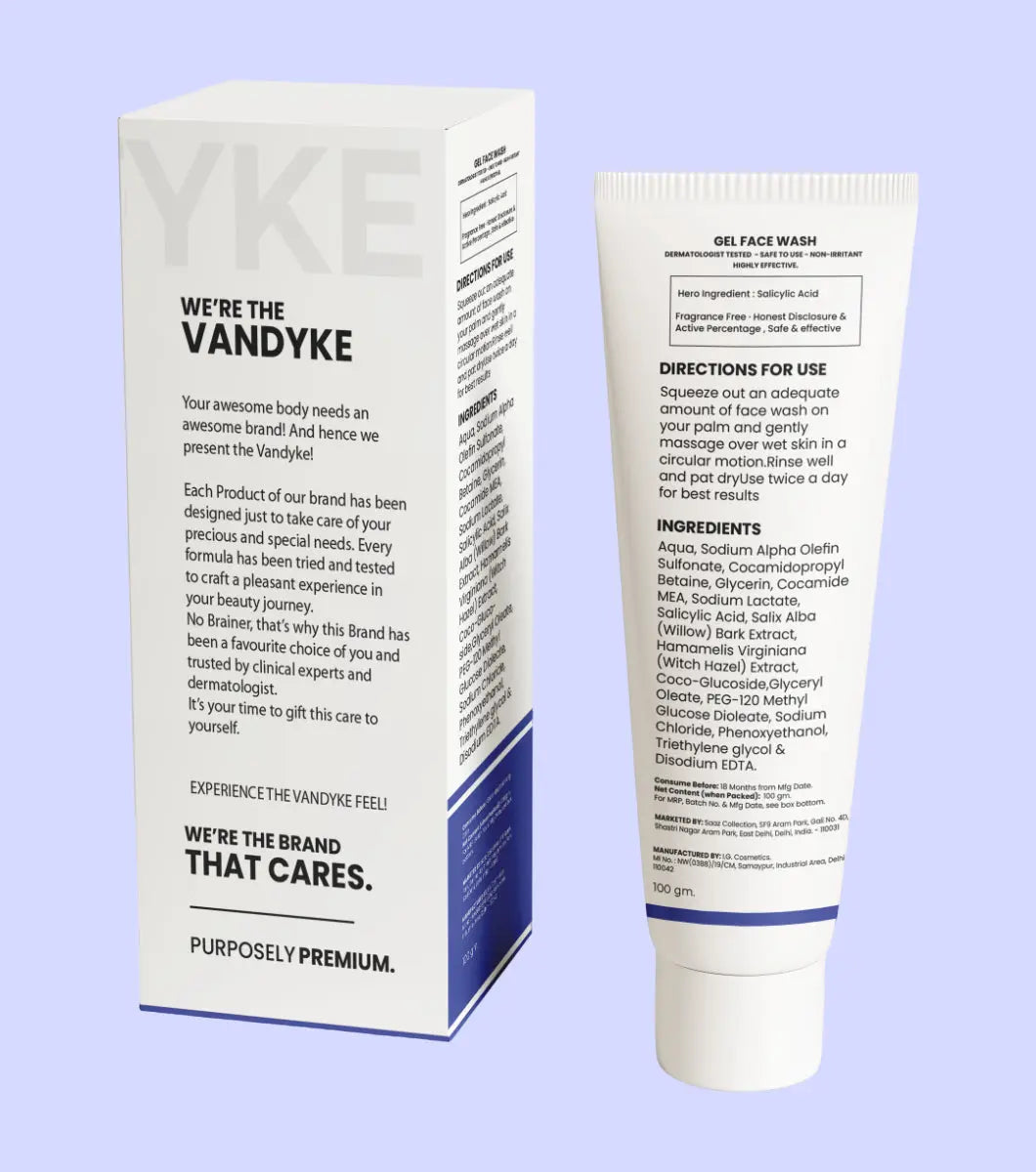 Salicylic Acid 1% Gel Face Wash - Vandyke