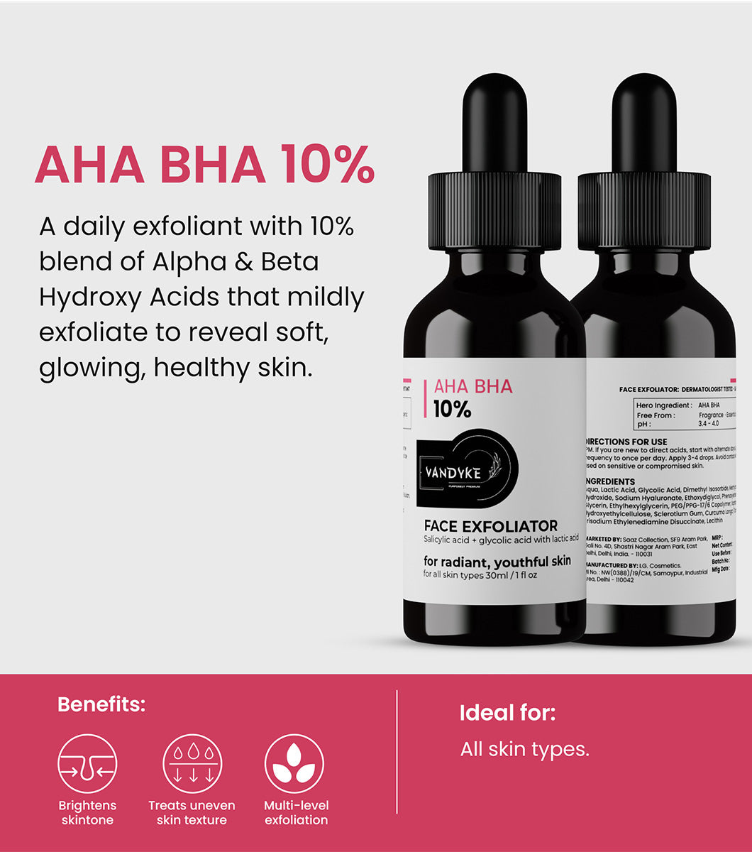 Vandyke AHA BHA 10% Face Exfoliator