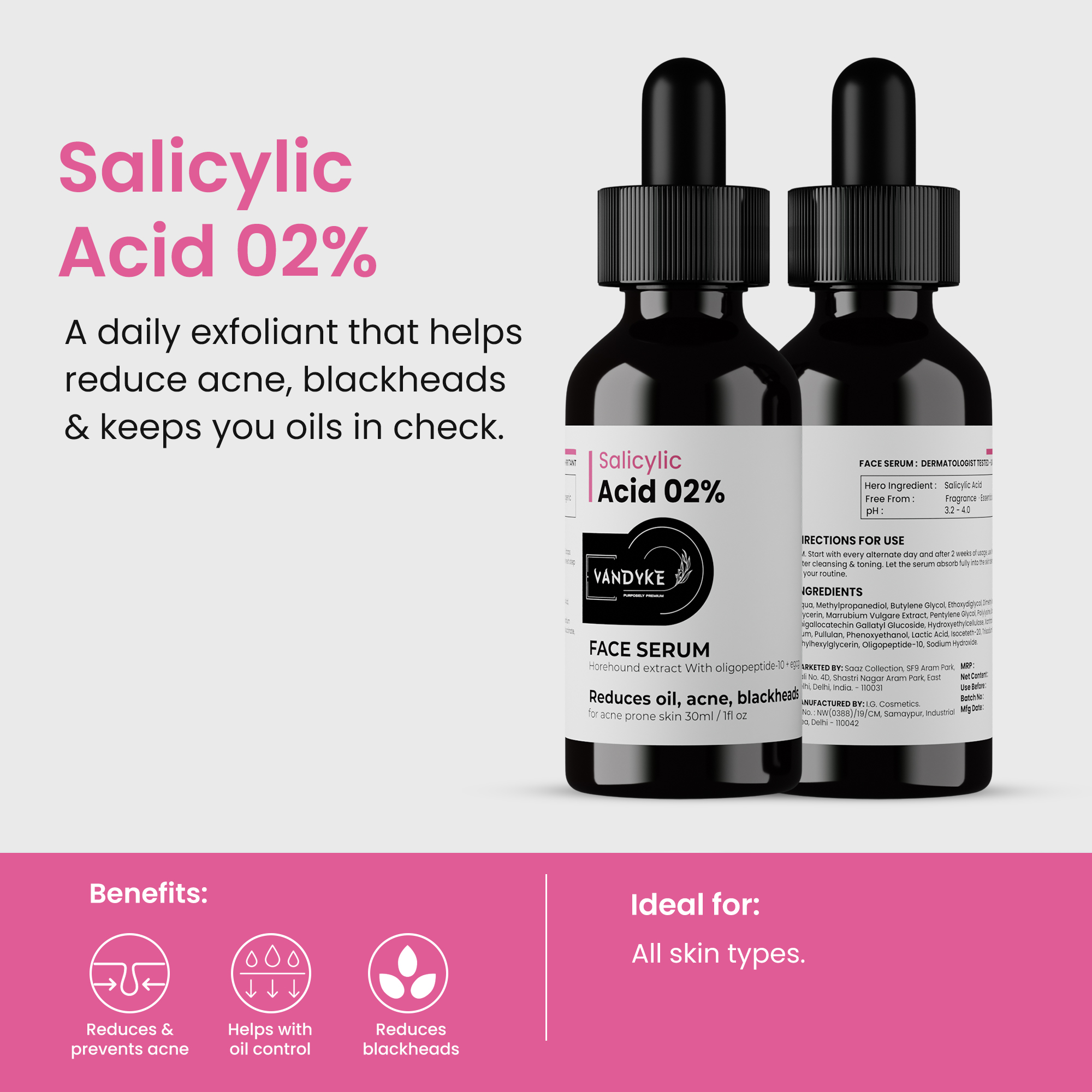 Salicylic Acid 02% face serum - Vandyke