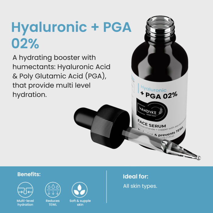 Hyaluronic + PGA 02% Face serum - Vandyke