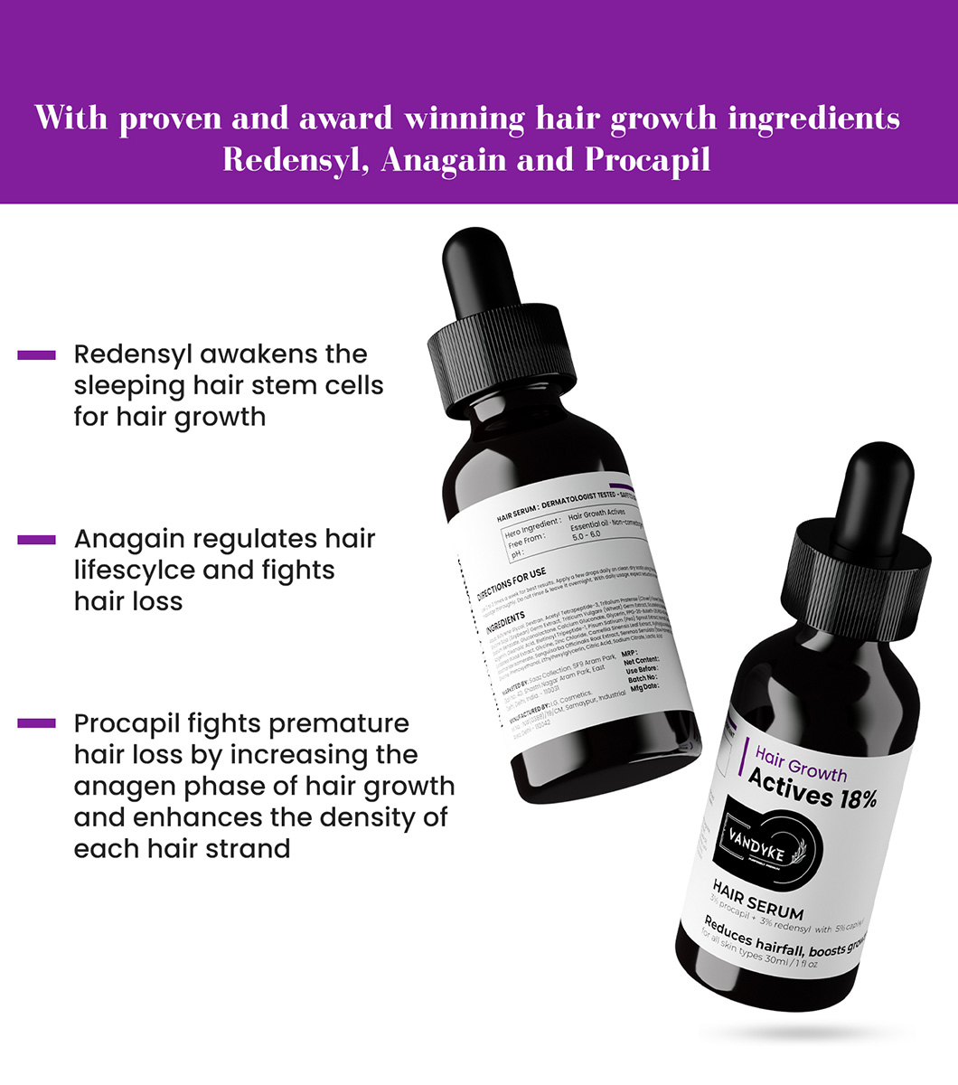 Hair Growth Actives 18% Hair Serum - Vandyke